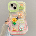 Gradient Flower Doll Silicone iPhone Case - Viexta
