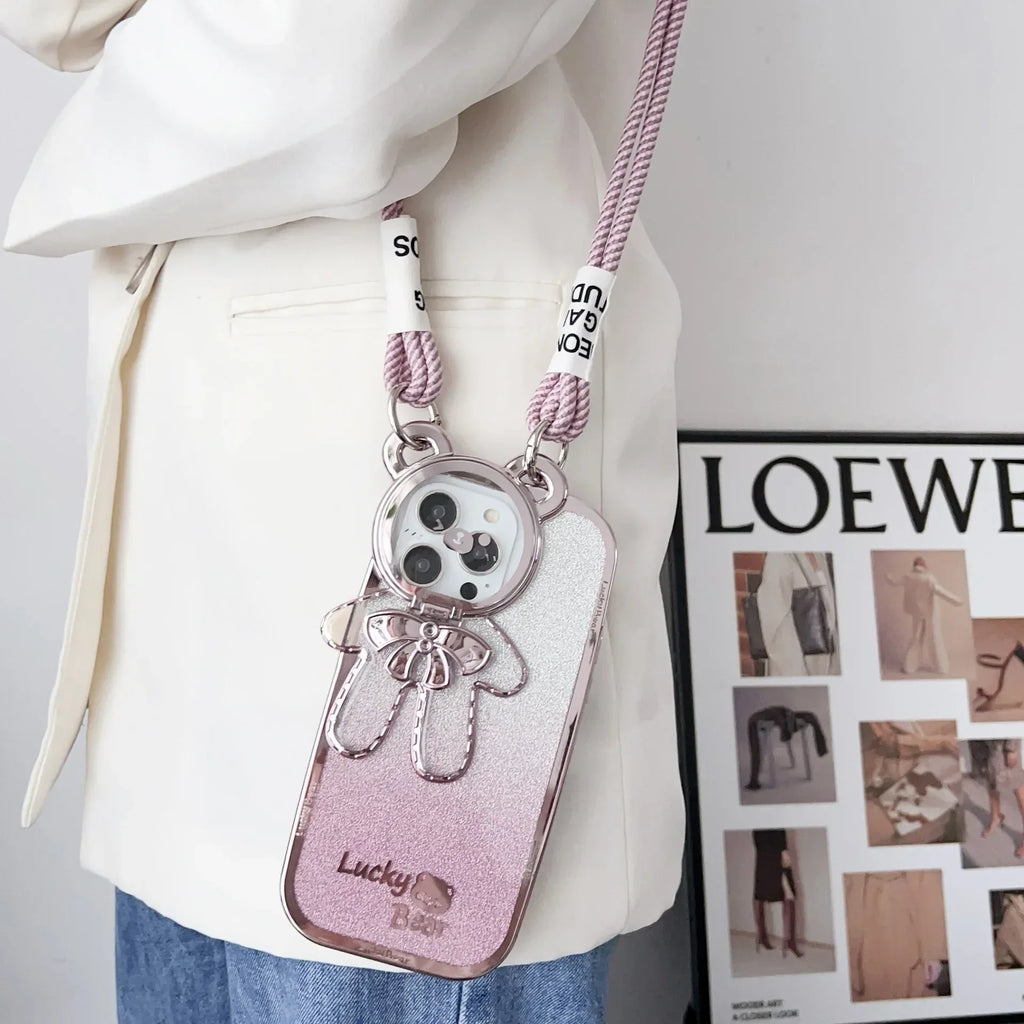 Glitter Lucky Bear iPhone Case - Viexta