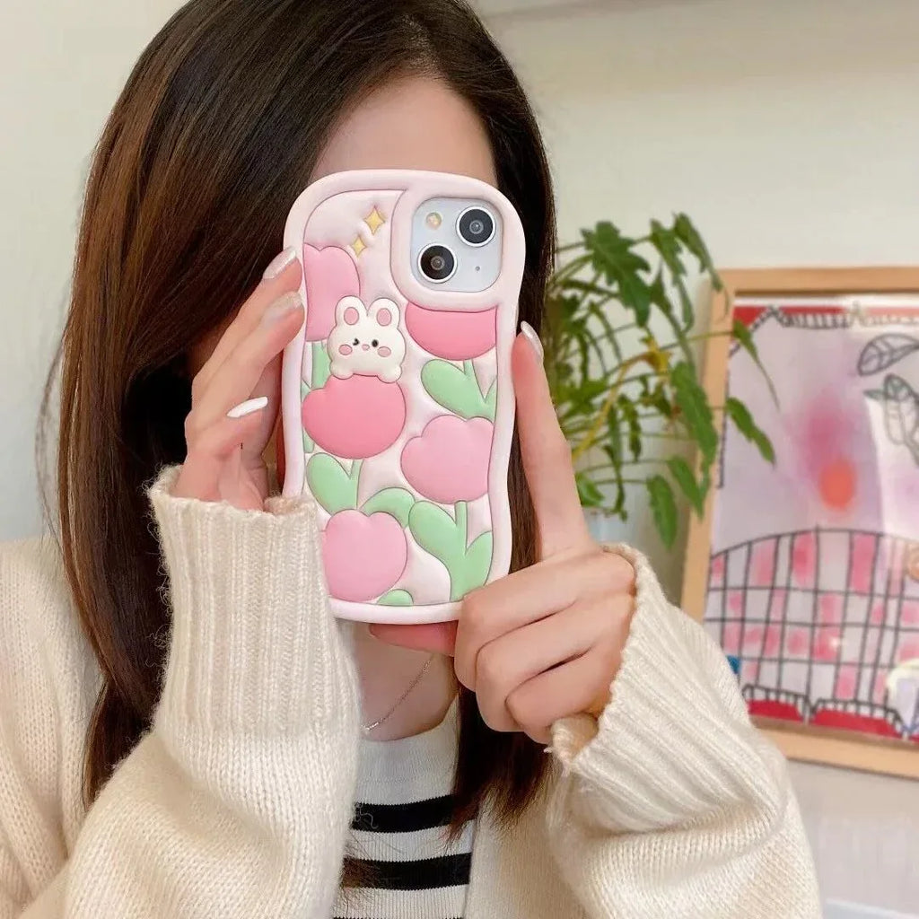 3d-tulip-lying-bunny-iphone-case - Viexta