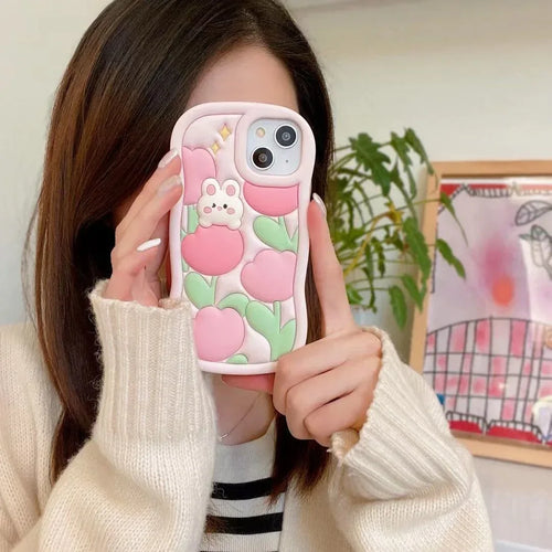 3d-tulip-lying-bunny-iphone-case - Viexta