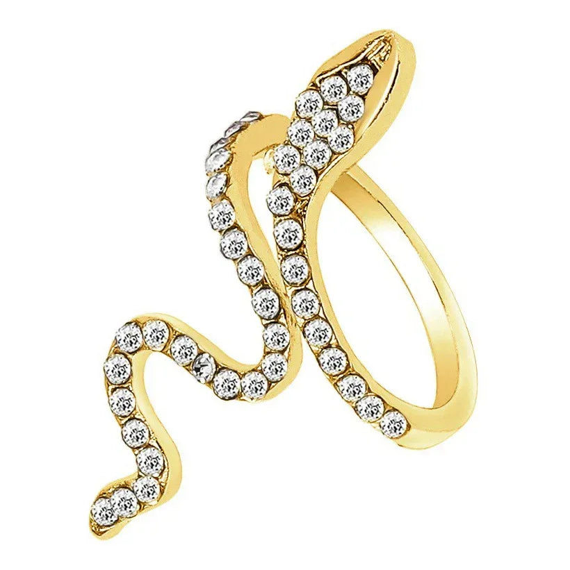 Rhinestone Snake Ring - Viexta