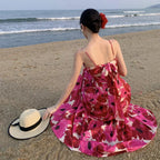 Vacation Spaghetti Straps Dress Dopamine - Viexta