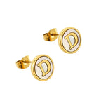 Titanium Steel 26 English Alphabet Letter Studs - Viexta