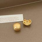 Brushed Metal Stud Earrings