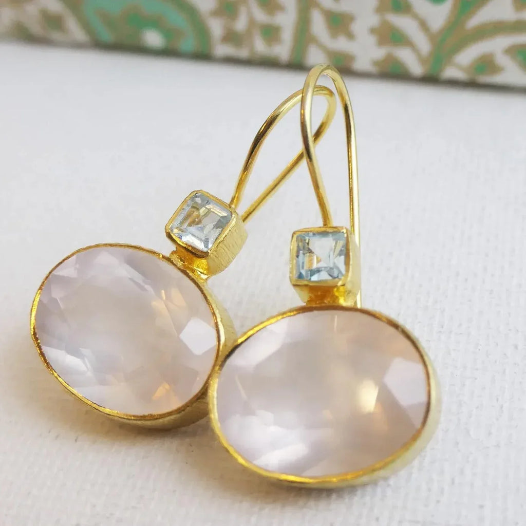 exaggerated-geometry-crystal-glass-long-earrings - Viexta