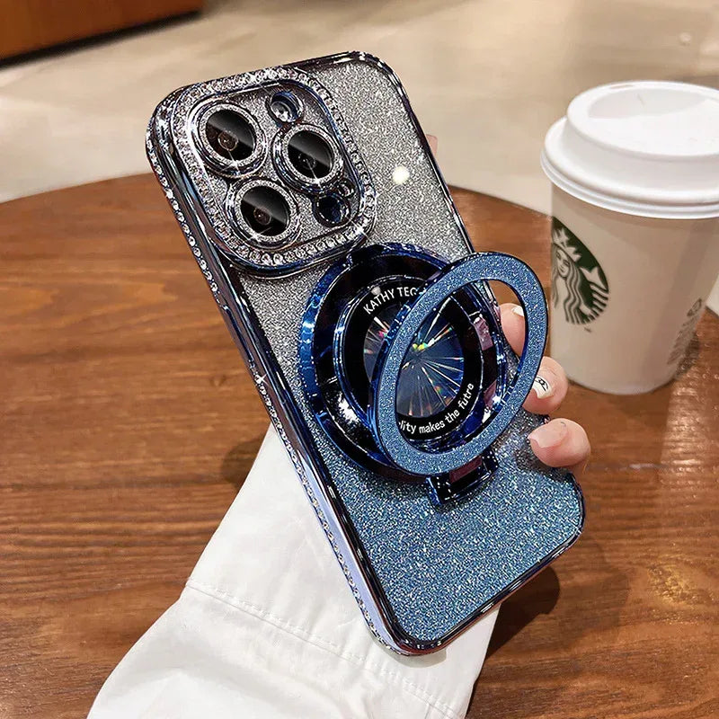 Edge Drill Gradient Color Magnetic Suction iPhone Case - Viexta