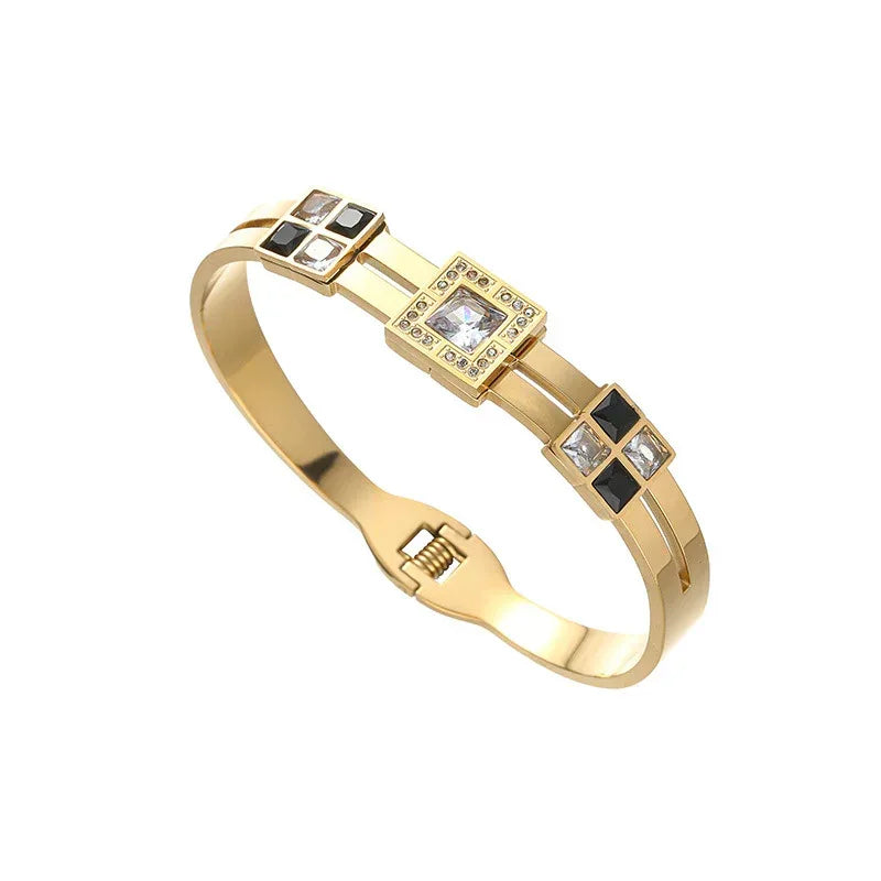 Titanium Steel Plated 18K Gold Light Luxury Bracelet - Viexta