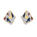 Vintage Silver Needle Stud Earrings - Viexta