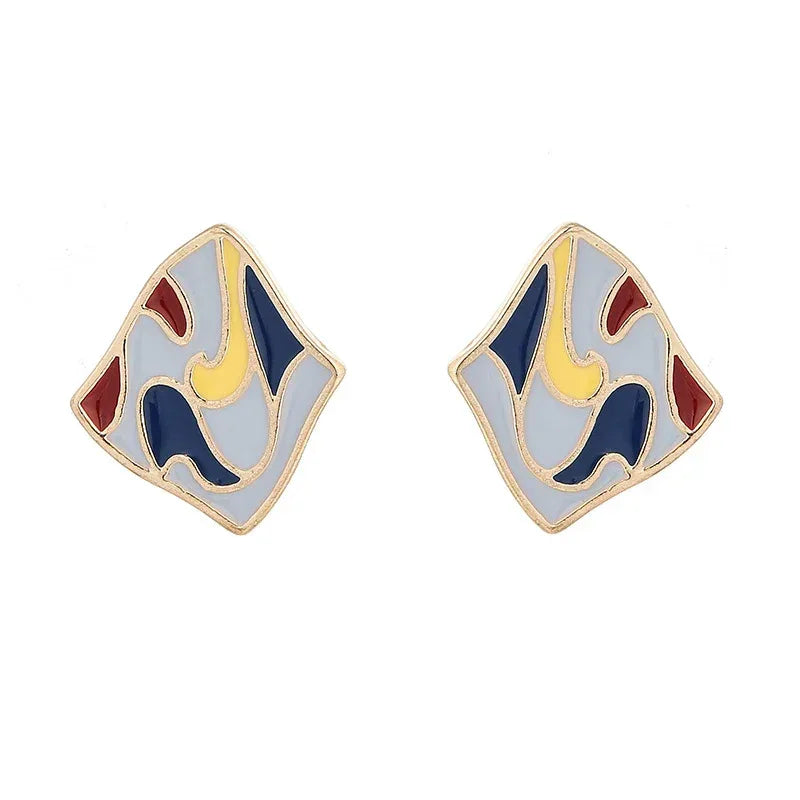 Vintage Silver Needle Stud Earrings - Viexta