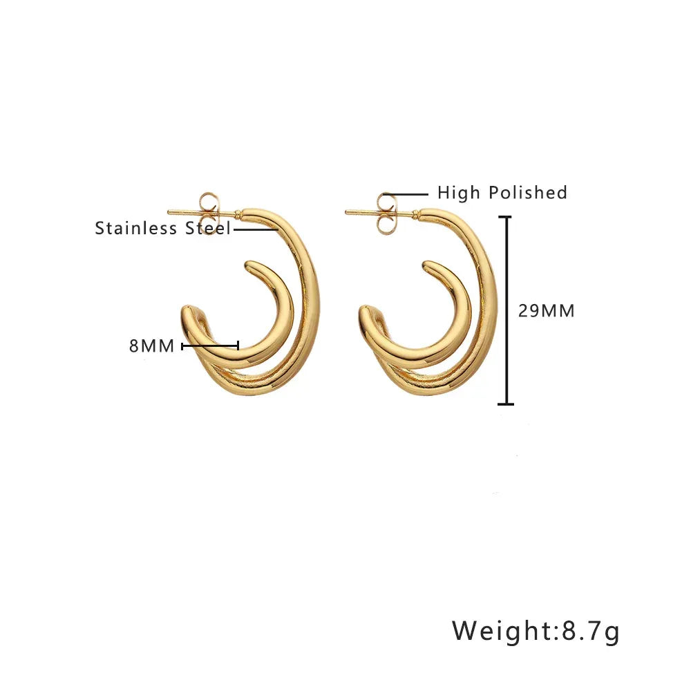 18K Emerald Zircon Stud Earrings - Viexta