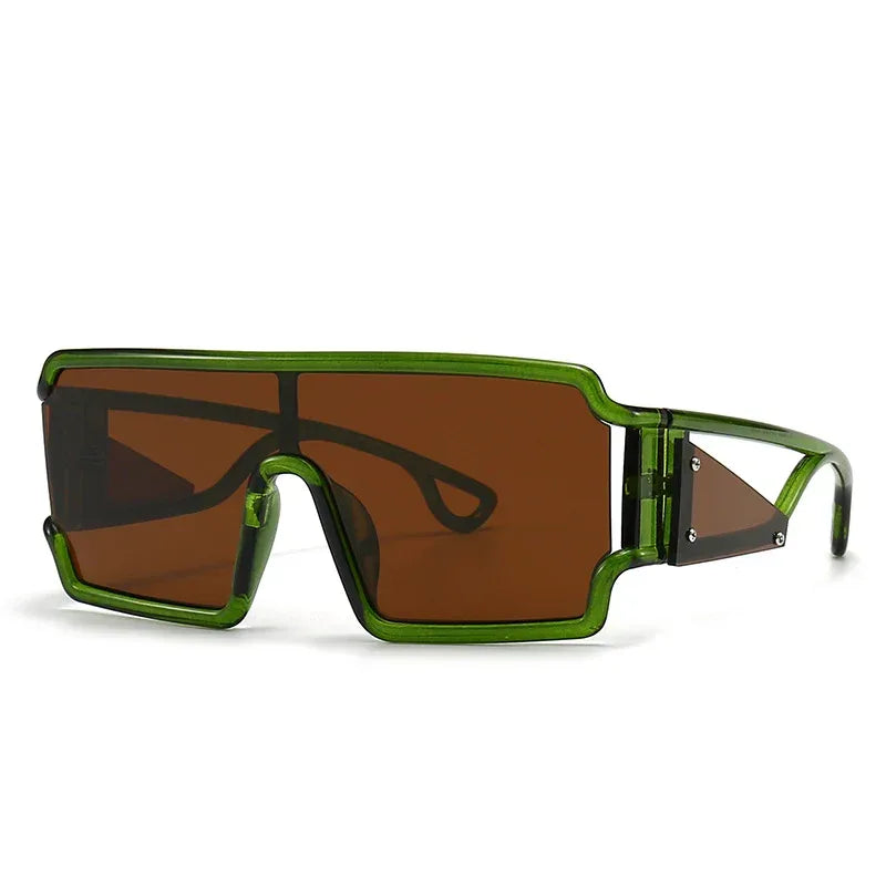 Square Fashion Large Rim Vintage Sunglasses - Viexta