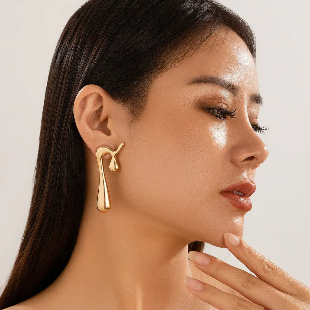 Irregular Water-drop Eardrops Earrings - Viexta