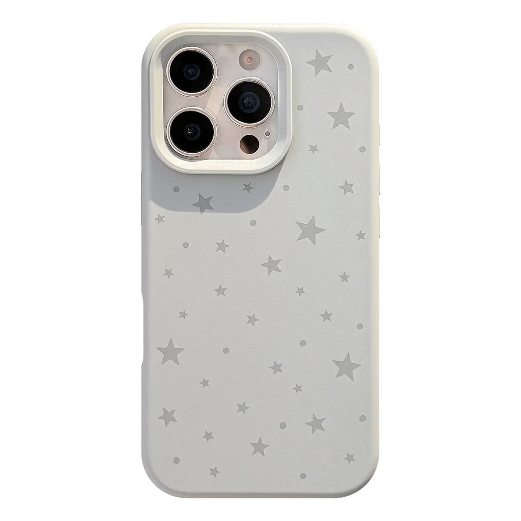 Minimally Designed Ins Grey Star Silicone iPhone Case - Viexta