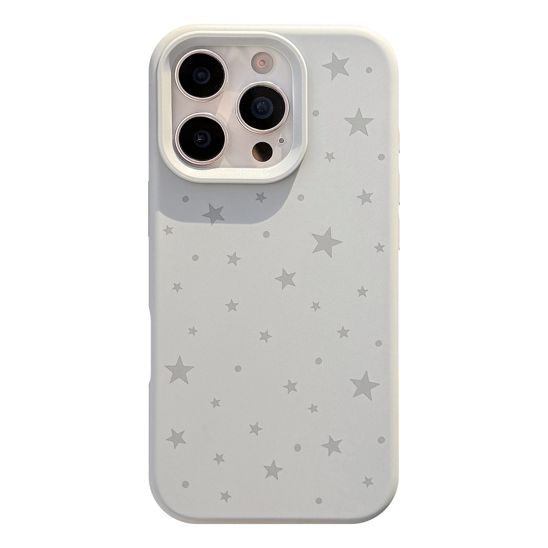 Minimally Designed Ins Grey Star Silicone iPhone Case