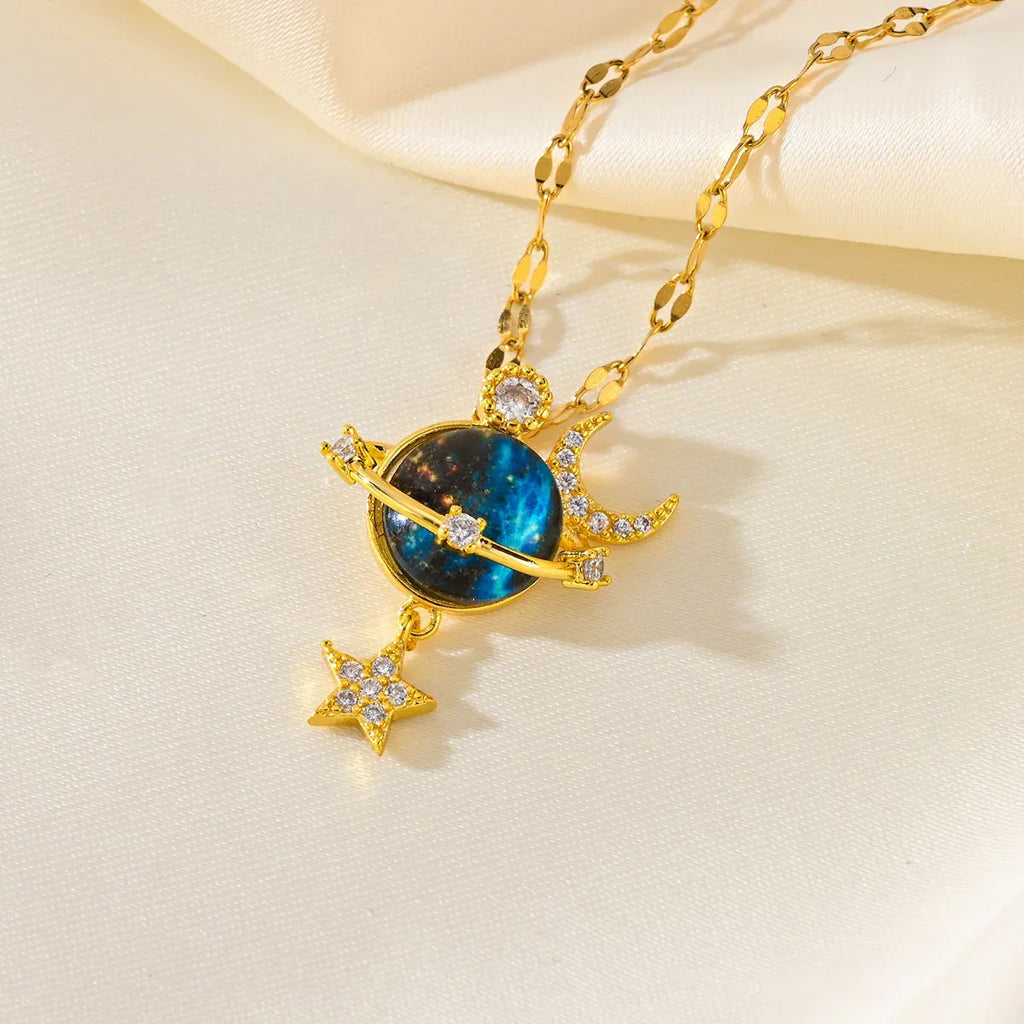 Fantasy Saturn Necklace For Women - Viexta