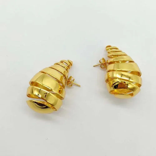 18K Water Drop Ball Stud Earrings - Viexta
