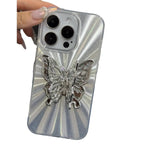Aurora Three-dimensional Butterfly Bracket iPhone Case - Viexta
