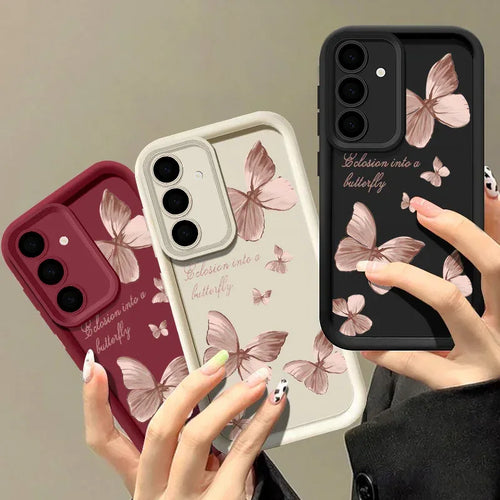 Anti-fall Ladder Graffiti Painted Butterfly Samsung Phone Case - Viexta
