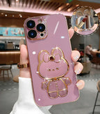 Creative Cartoon Rabbit Stand Mirror Phone Case - Viexta