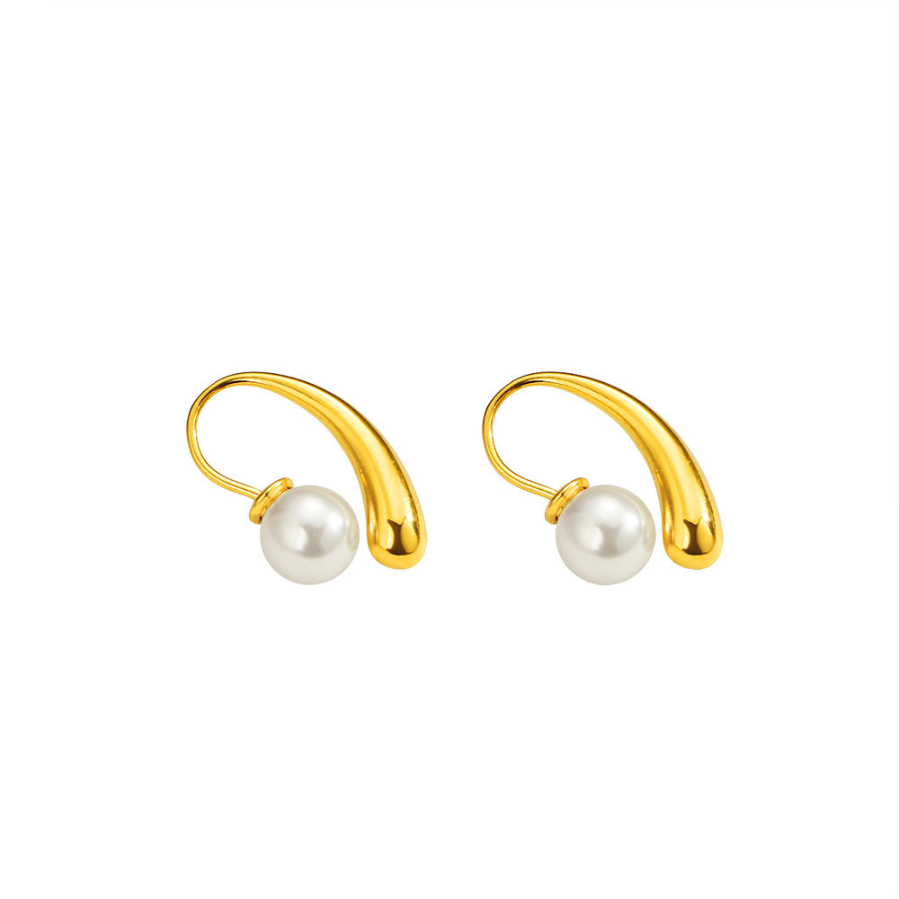 Pearl Water Drop Ear Hoop