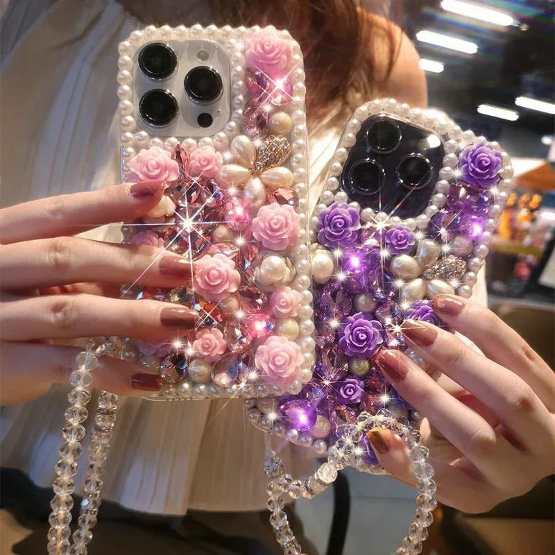 Fashion Personalized Flower Shiny iPhone Case - Viexta