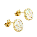 Titanium Steel 26 English Alphabet Letter Studs - Viexta
