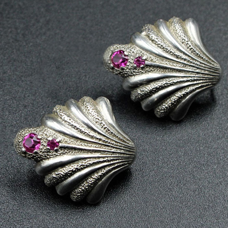 Alloy Shell Stud Earrings