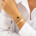 Rhinestone Chain Parthenocissus Grass Bracelet - Viexta