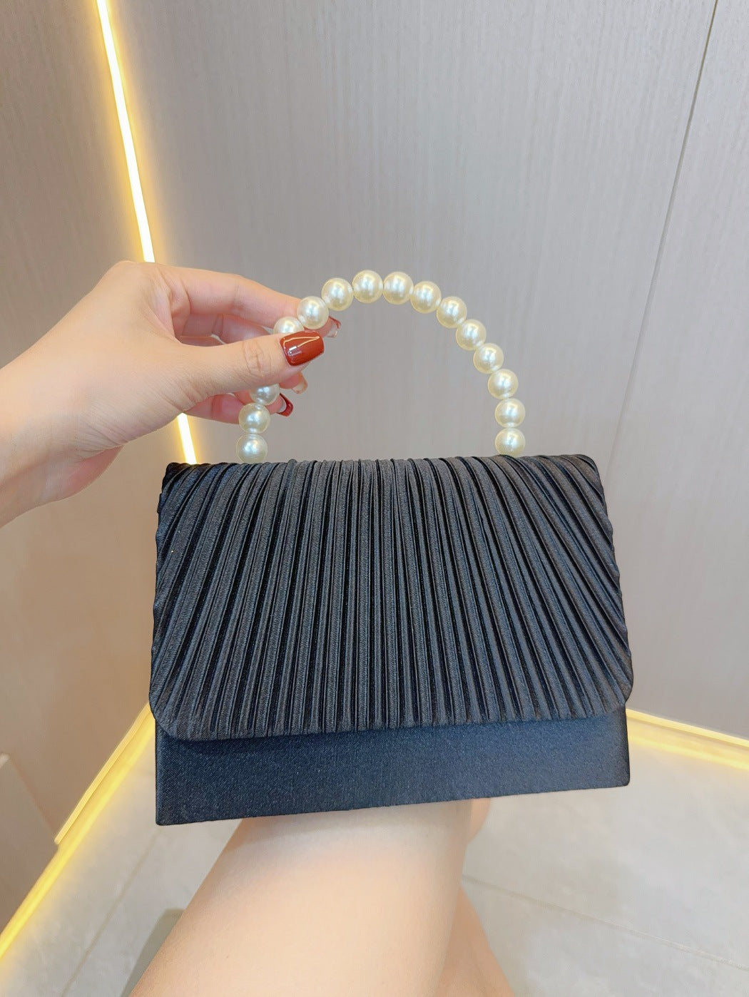 Pleated Evening Bag