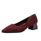 Pointed Shallow Medium High Heel - Viexta