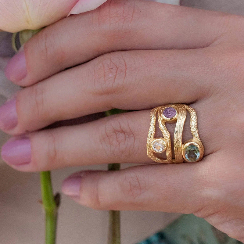 Gradient Multi-layer Gem Ring