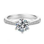 Six-claw 1 Karat Engagement Ring - Viexta