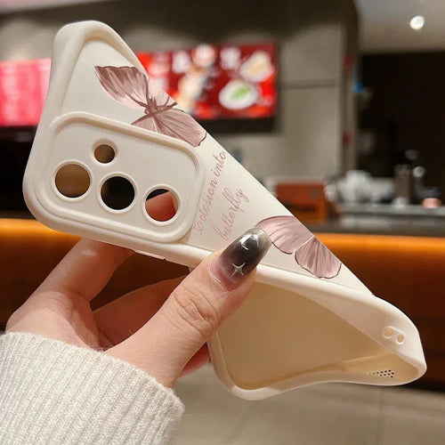 Anti-fall Ladder Graffiti Painted Butterfly Samsung Phone Case - Viexta
