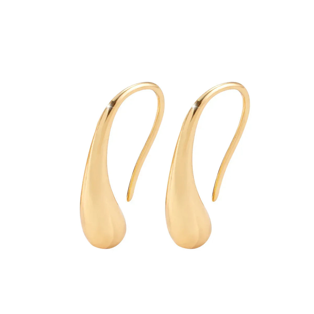 Geometric Metal Glossy Surface Ear Hook - Viexta