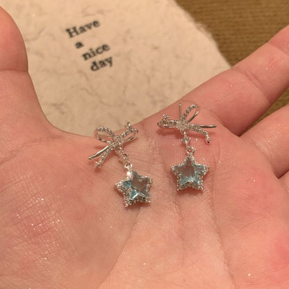 Blue Star Ear Studs