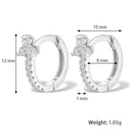 Color Zircon Flower Earrings - Viexta