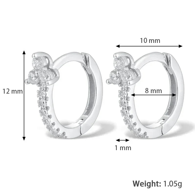 Color Zircon Flower Earrings - Viexta