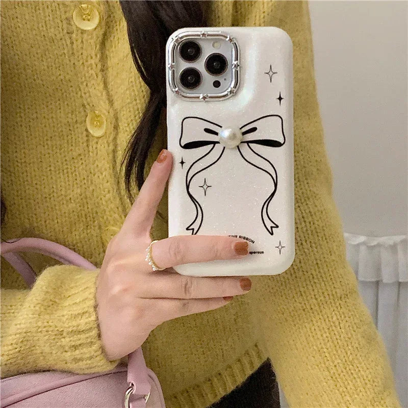 Line Bow Drop-resistant iPhone Case - Viexta