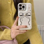 Line Bow Drop-resistant iPhone Case - Viexta