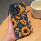 Shockproof Frosted Vintage Sunflower iPhone Case - Viexta