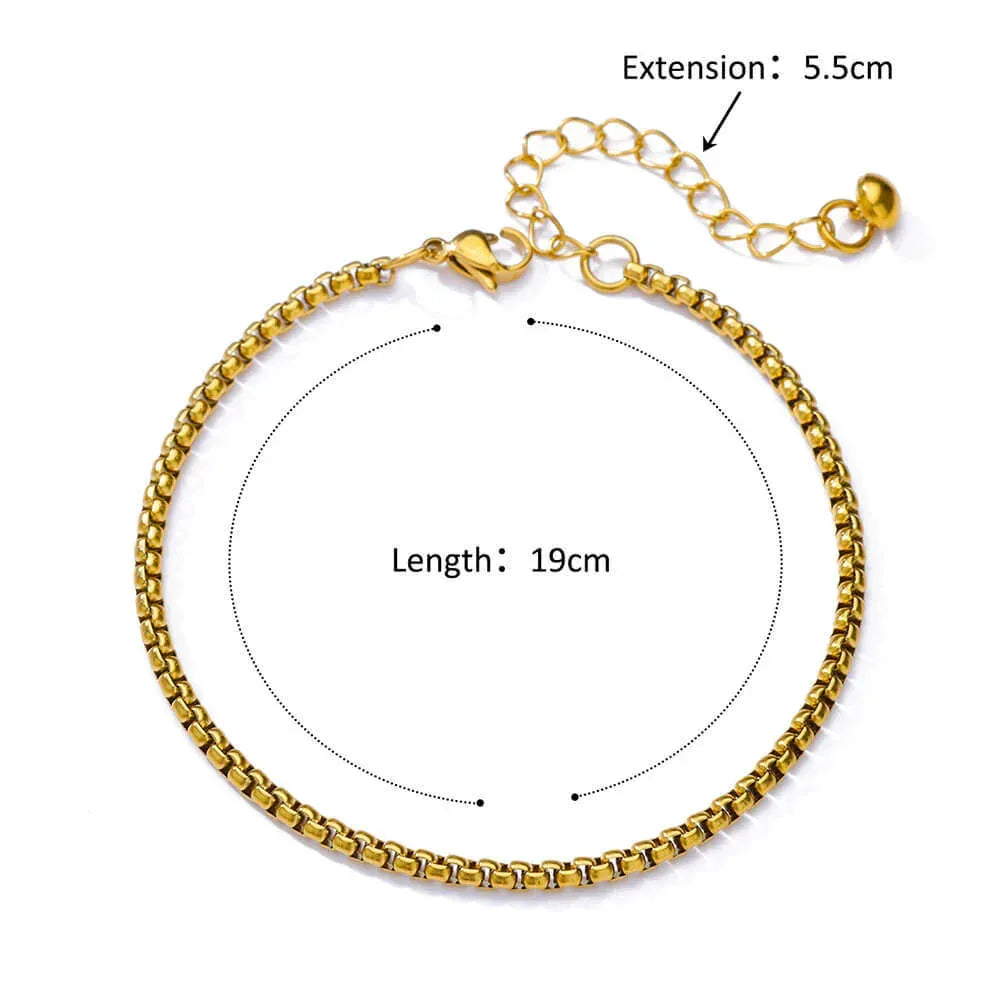 Figaro Blade 18K Stainless Steel Anklet - Viexta