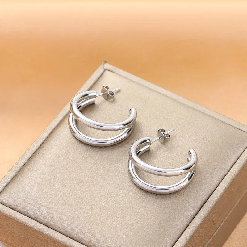 18k Trendy Hoops - Viexta