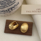 Brushed Metal Stud Earrings