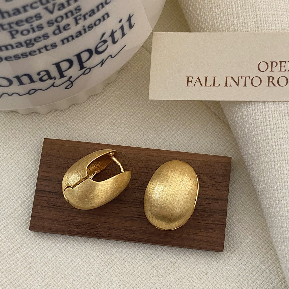 Brushed Metal Stud Earrings