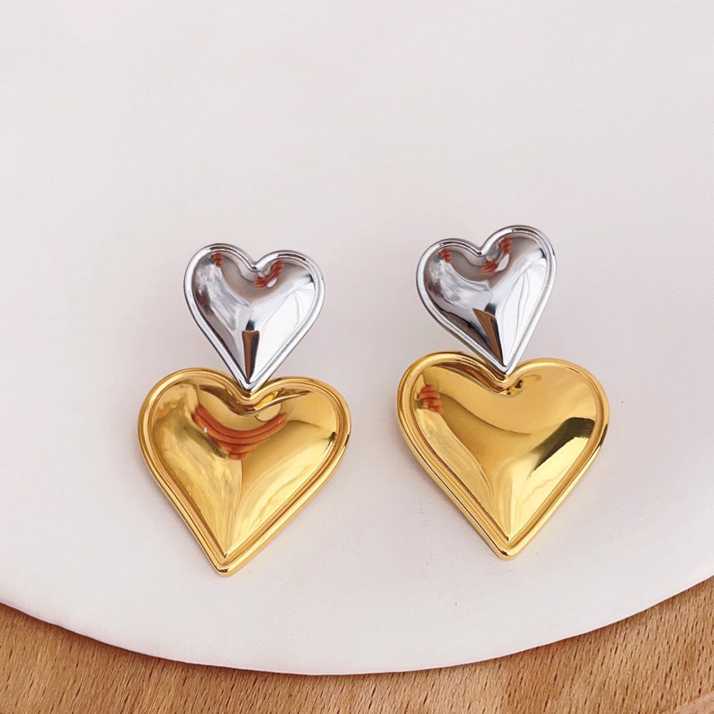 Dual Heart Earrings