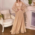 Women' V-neck Banquet Dress - Viexta