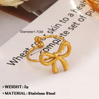 Stainless Steel Flower Ring - Viexta