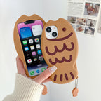 Cute Three-dimensional Taiyaki Silicone iPhone Case