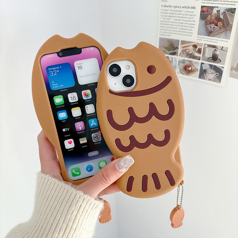 Cute Three-dimensional Taiyaki Silicone iPhone Case