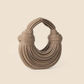 Glossy Woven Fashion Handbag - Viexta